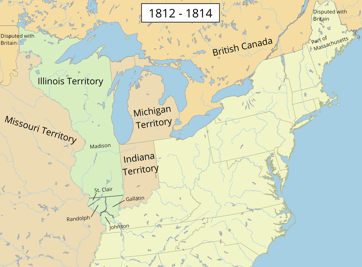 A Map Of The War Of 1812