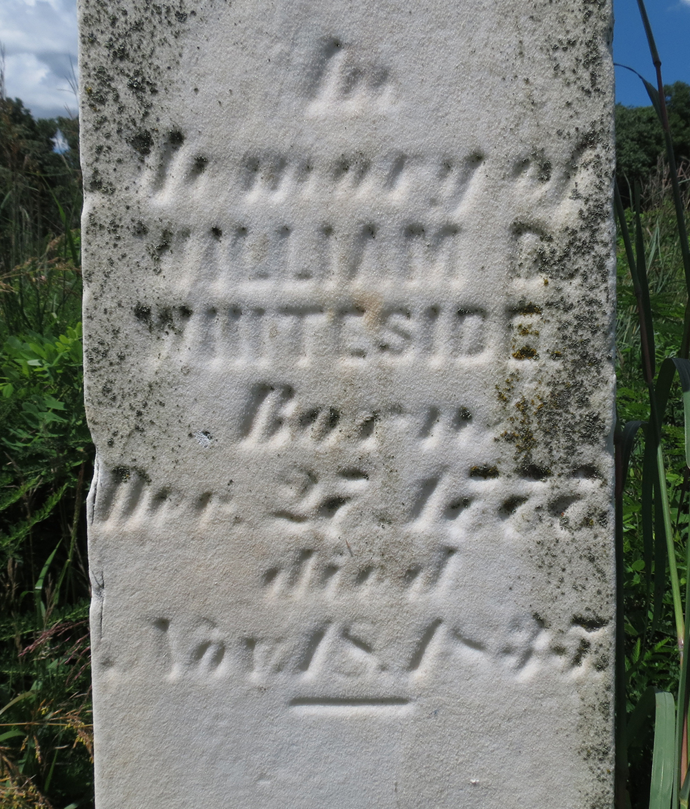 The grave of William B. Whiteside