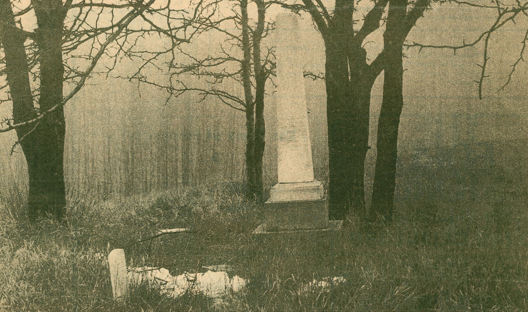 The earliest known photograph of the cemetery.